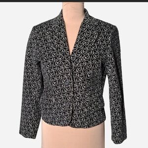 Vintage CAMILLE & Co. Black & White Velour/Corduroy Jacket. Small